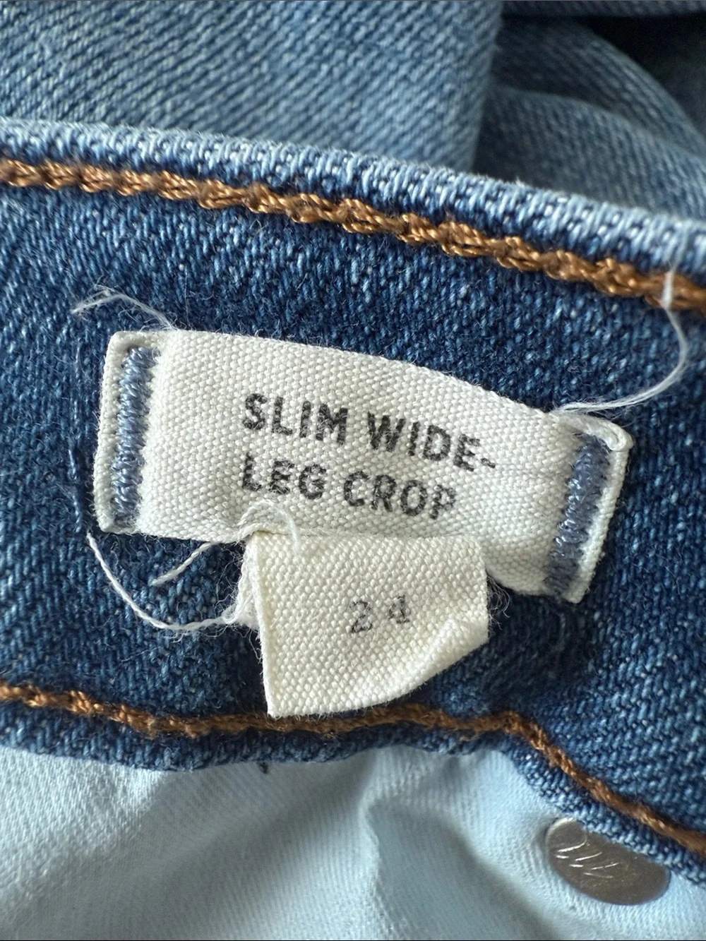 Madewell - Slim Wide Leg Crop Jeans - Size 24